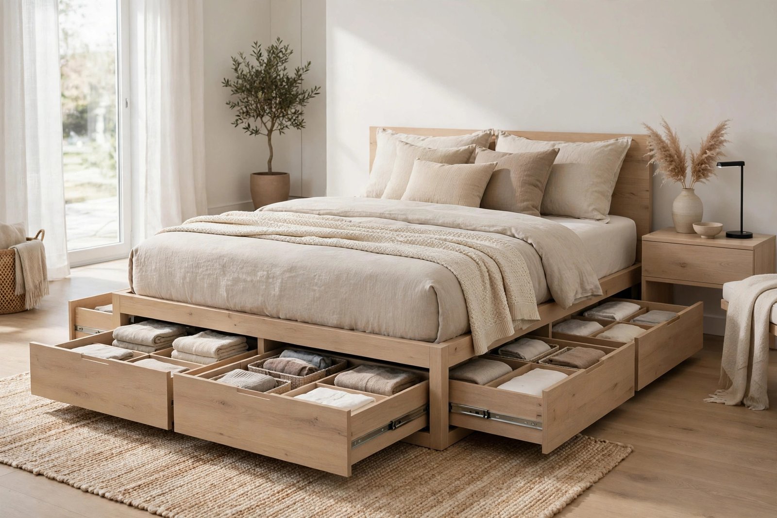 California king storage beds