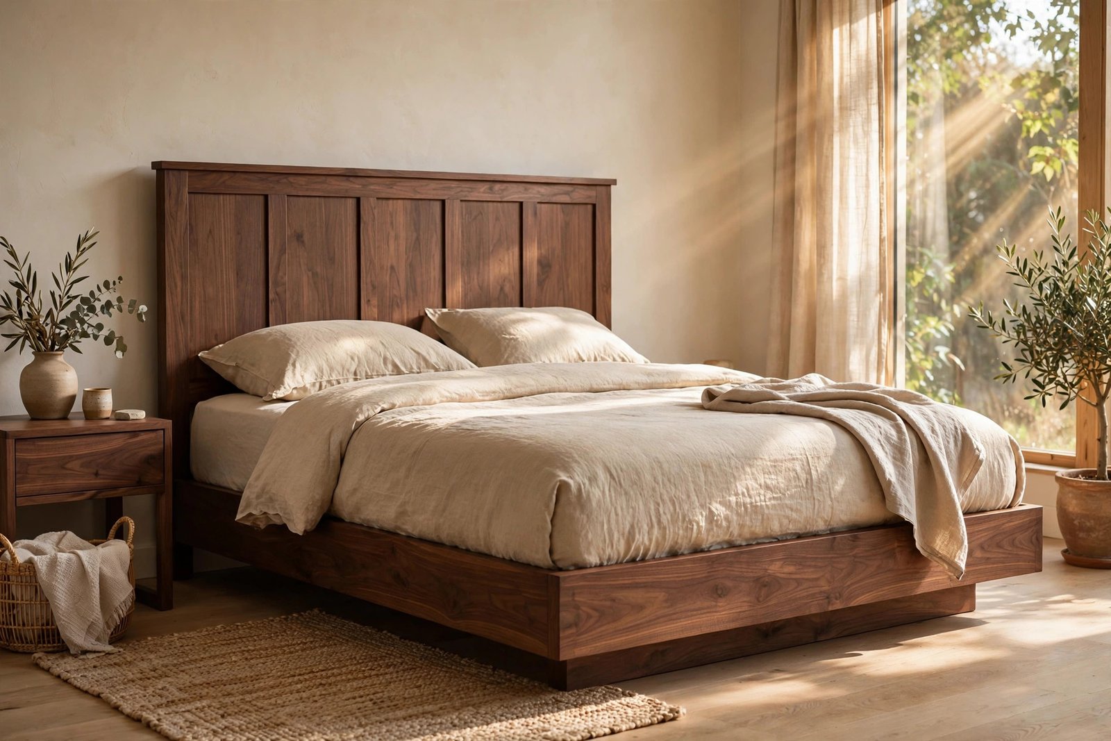 Solid wood California king beds